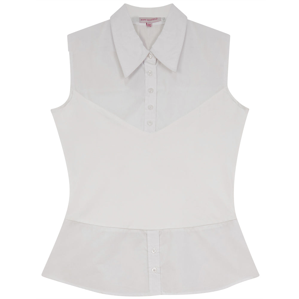 Basic Sleeveless Blouse White