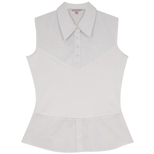 Basic Sleeveless Blouse White