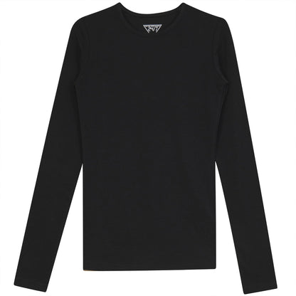 Long Sleeves Crewneck T-Shirt Black