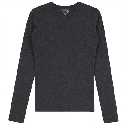 Long Sleeves Crewneck T-Shirt Charcoal Mix