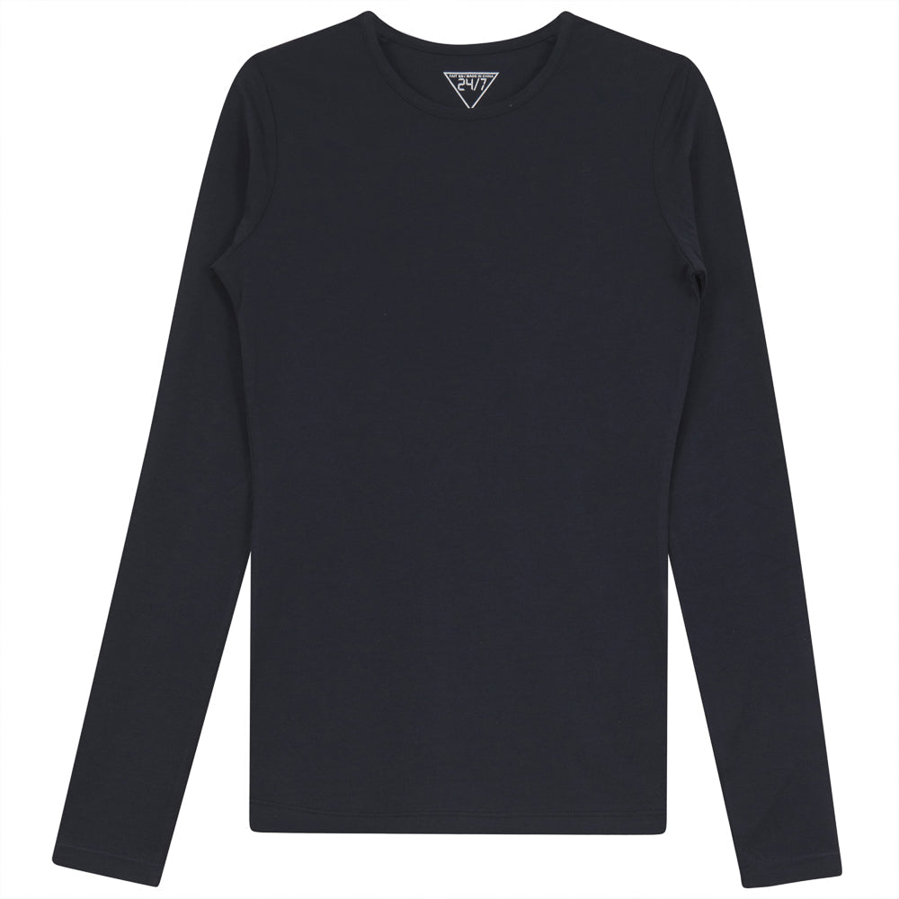 Long Sleeves Crewneck T-Shirt Navy