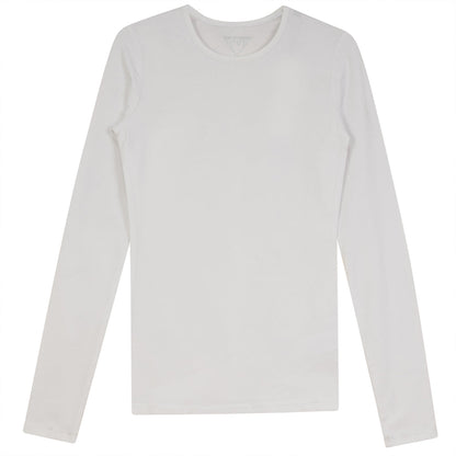 Long Sleeves Crewneck T-Shirt White
