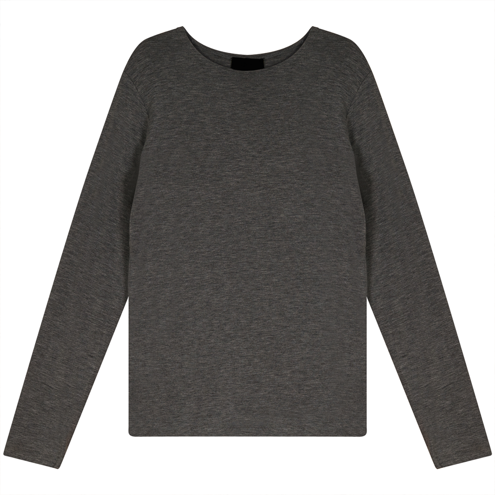 Basic Modal T-Shirt Charcoal Mix