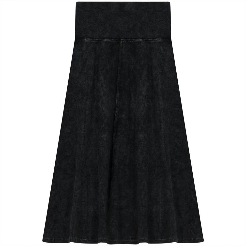 Short Rib Skirt Black Wash