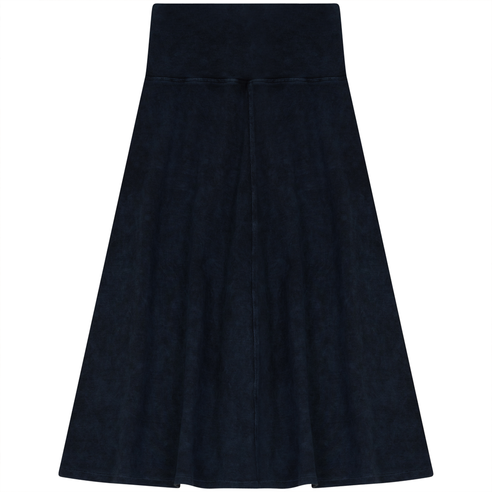 Short Rib Skirt Denim Wash