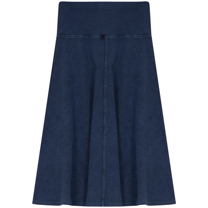 Short Rib Skirt Light Denim Wash