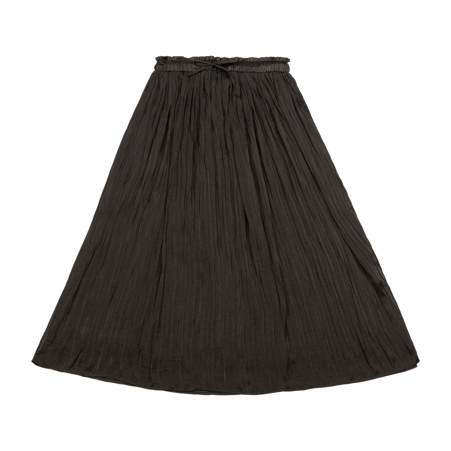 39" Rib Long Skirt Black