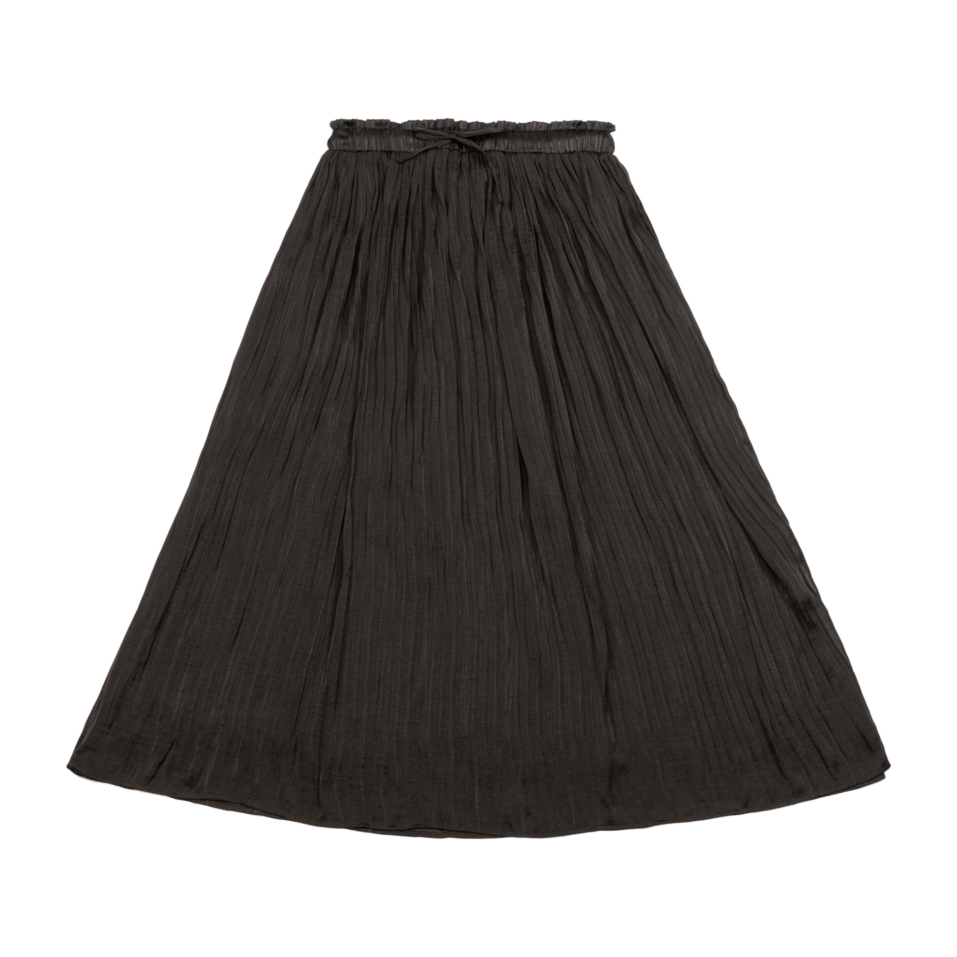 39" Rib Long Skirt Black