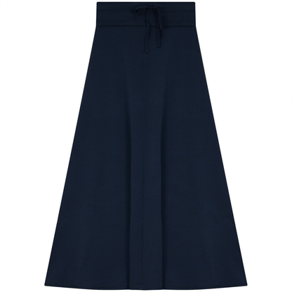 Rib Long Skirt 39" Dark Denim