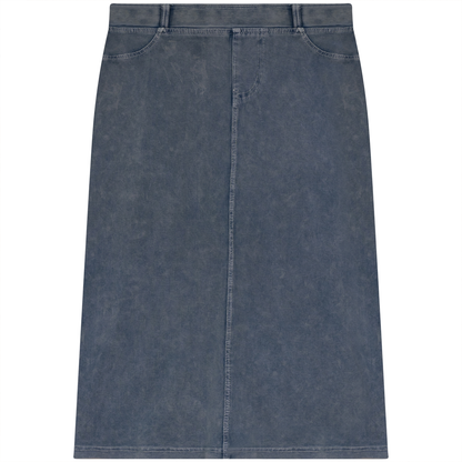 Pull On Skirt 24" Light Denim Wash
