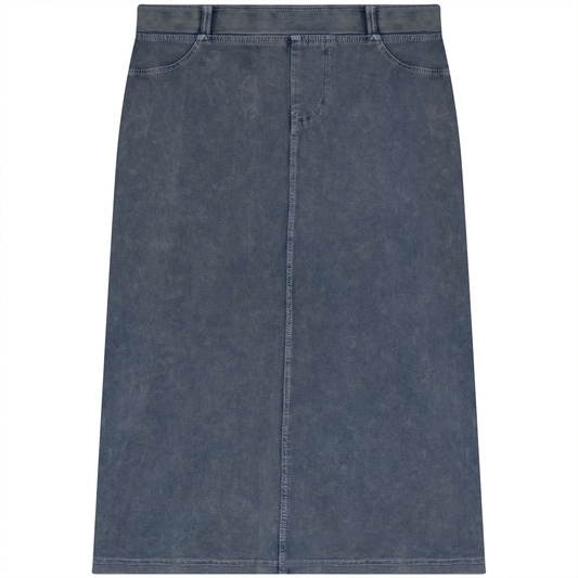 Pull On Skirt 24" Light Denim Wash