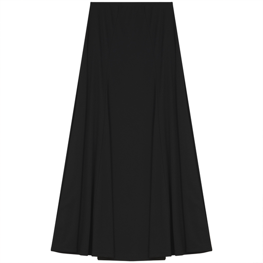 Flared Pull On Skirt Black