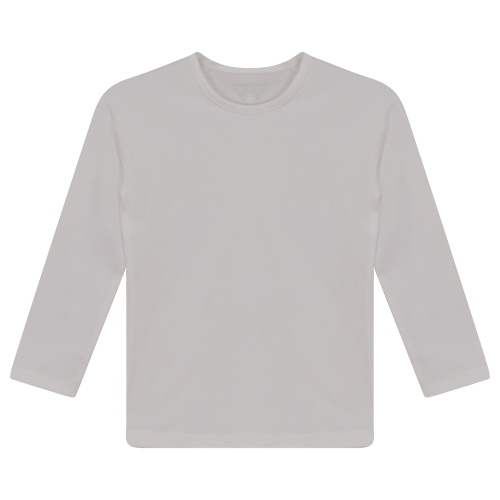 Long Sleeves Crewneck T-Shirt White