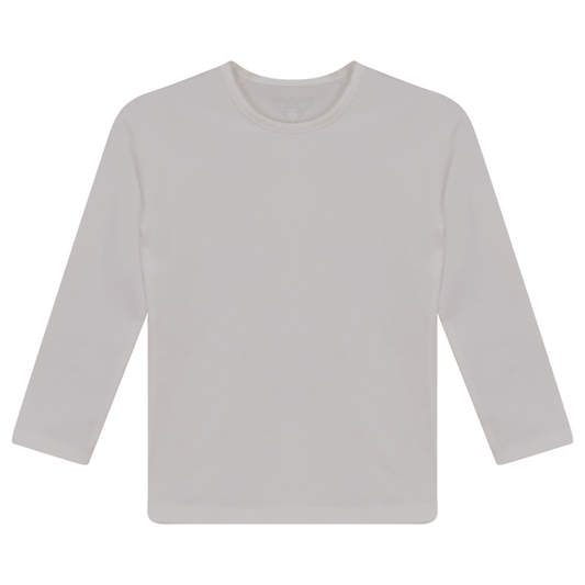 Long Sleeves Crewneck T-Shirt White