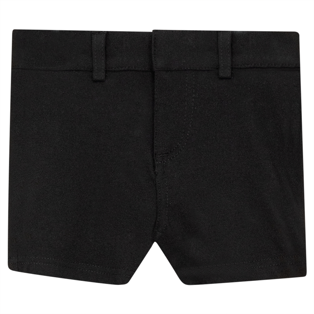 Stretch Short Skinny Pants Black
