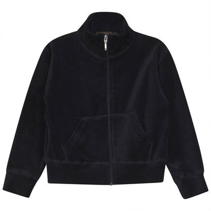 Cardigan With Collar Dark Navy