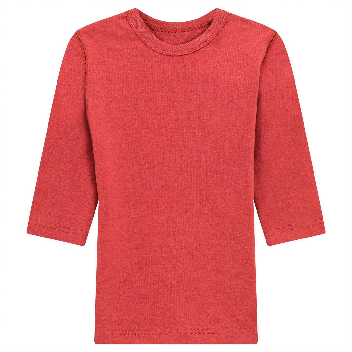 Ribbed 3/4 Sleeves T-Shirt Rose