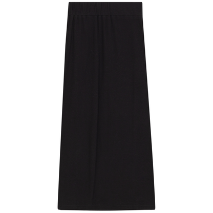Rib Long Skirt Black