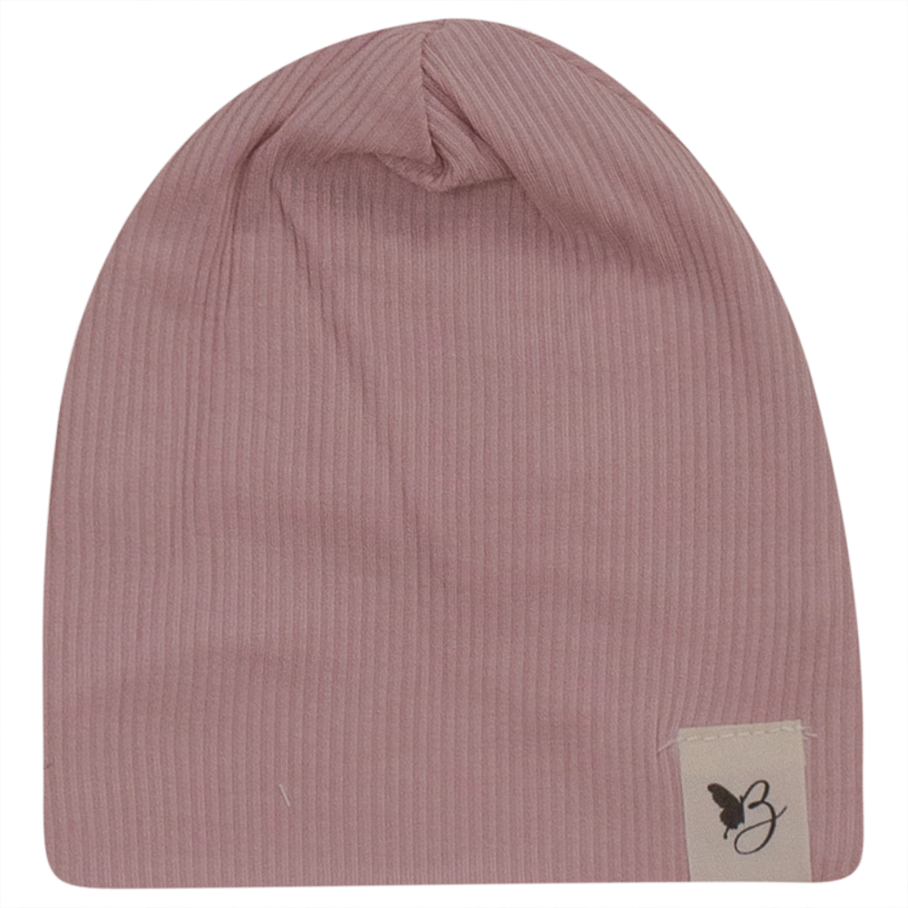Bebe Bella Ribbed Hat Petal