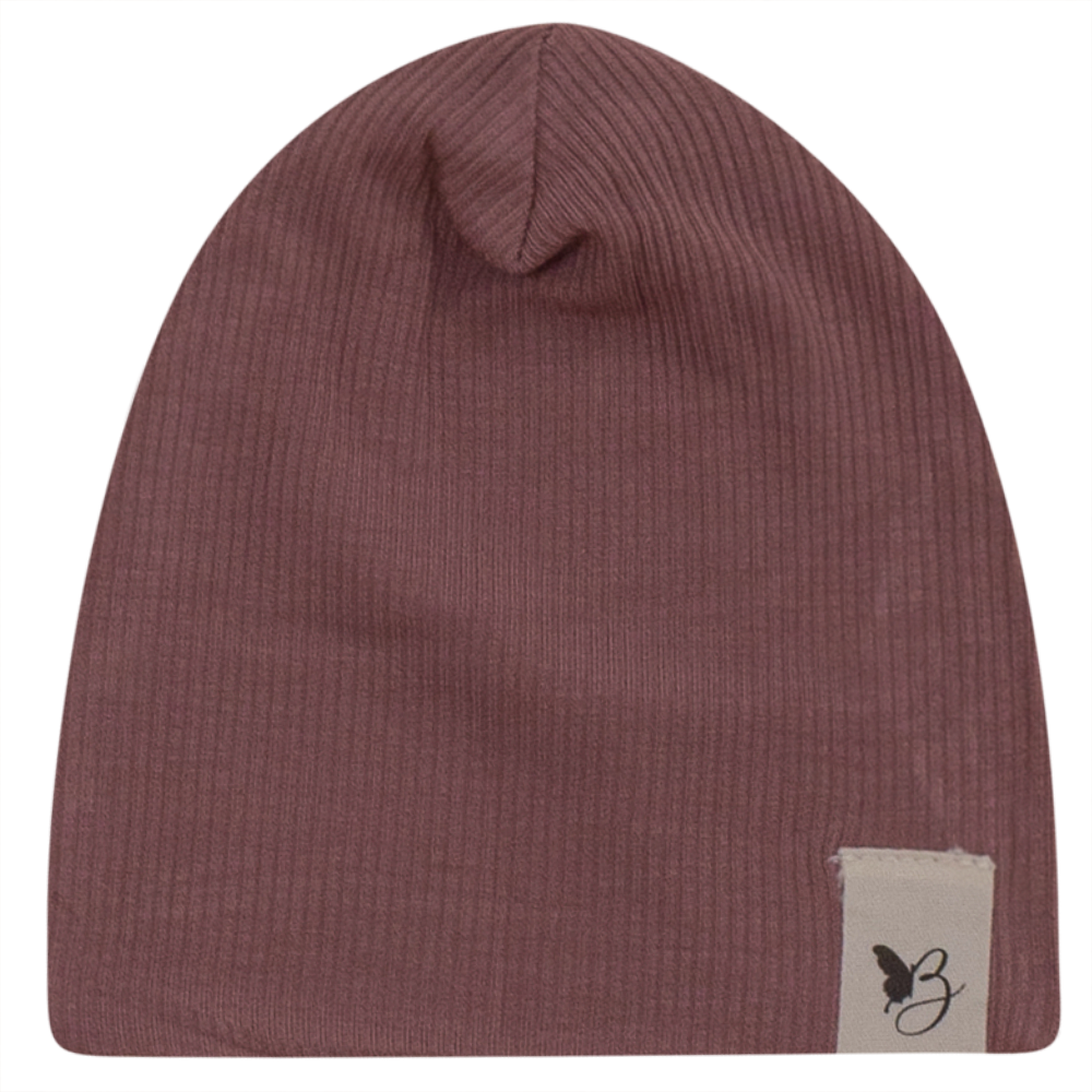 Bebe Bella Ribbed Hat Rose