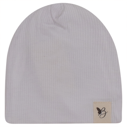 Bebe Bella Ribbed Hat White