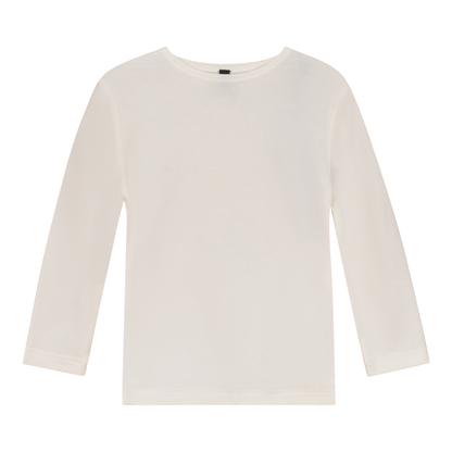 Long Sleeve Shell Top Off White