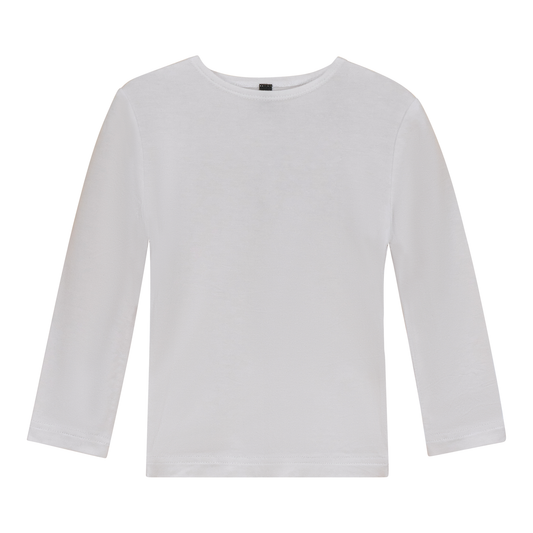 Long Sleeve Shell Top White