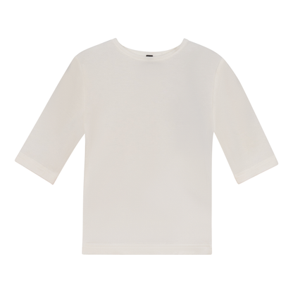 Shell Top With 3/4 Sleeves Off White