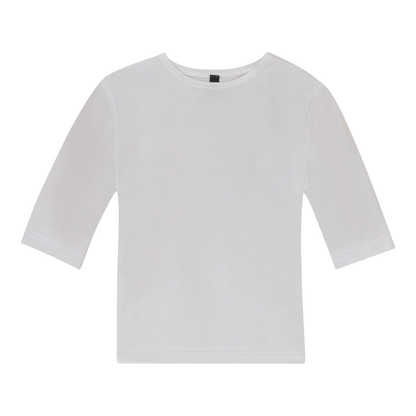 Shell Top With 3/4 Sleeves White
