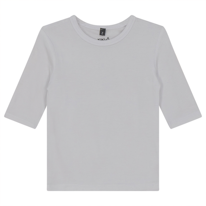 Shell Top With 3/4 Sleeves White