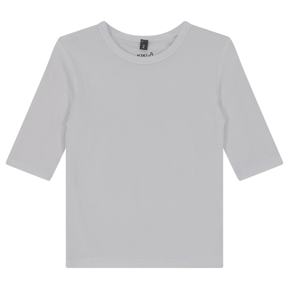 Shell Top With 3/4 Sleeves White