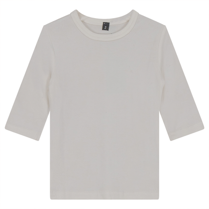 Long Sleeve Shell Top Off White