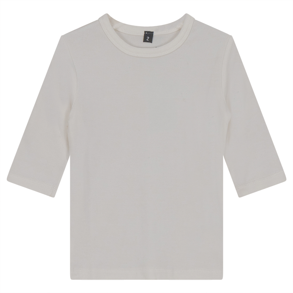 Long Sleeve Shell Top Off White