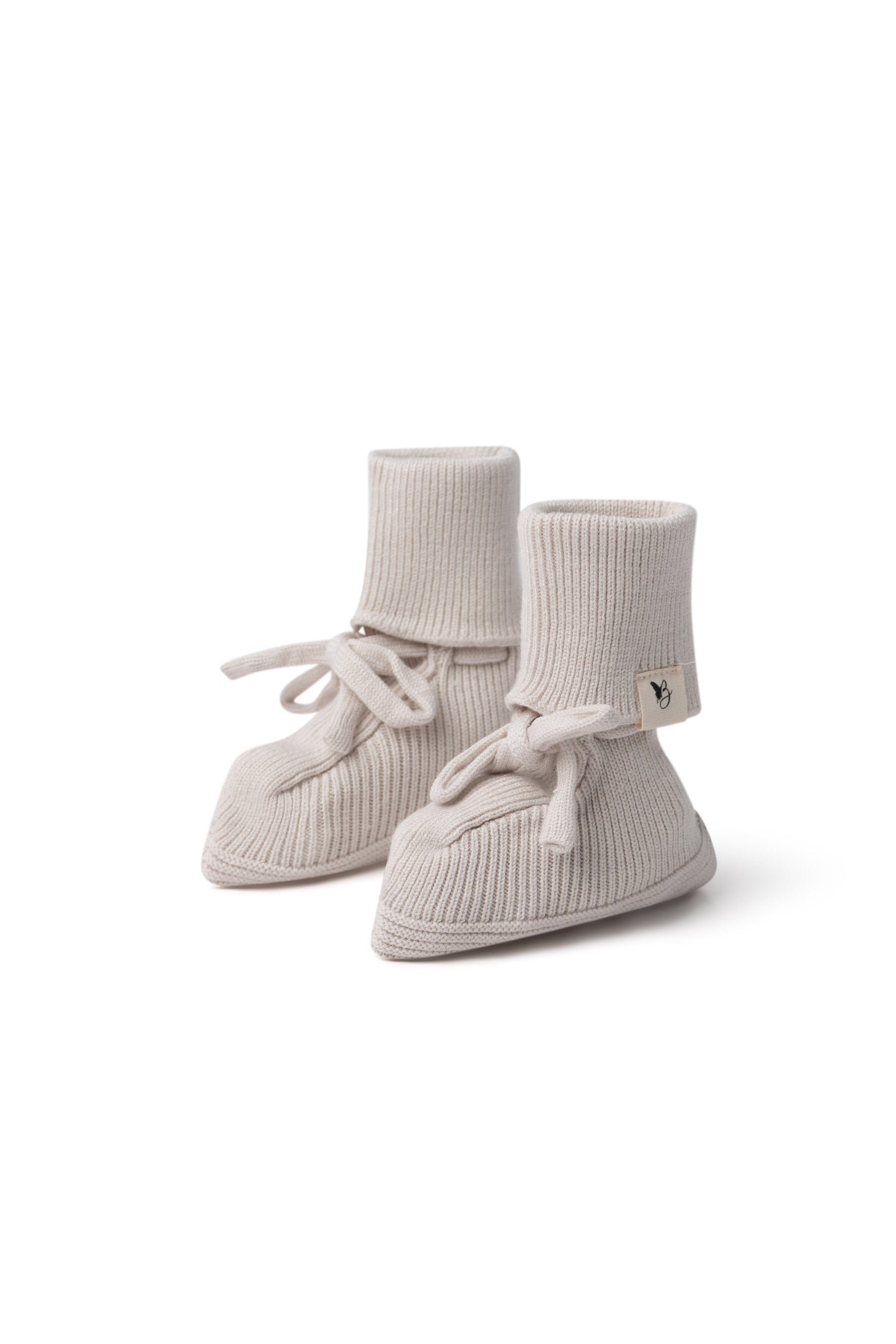 knitted Footies Dark Almond New Born
