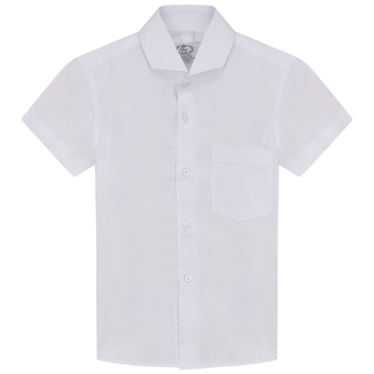 Slim Fit Short Sleeves Shirt White - 8701