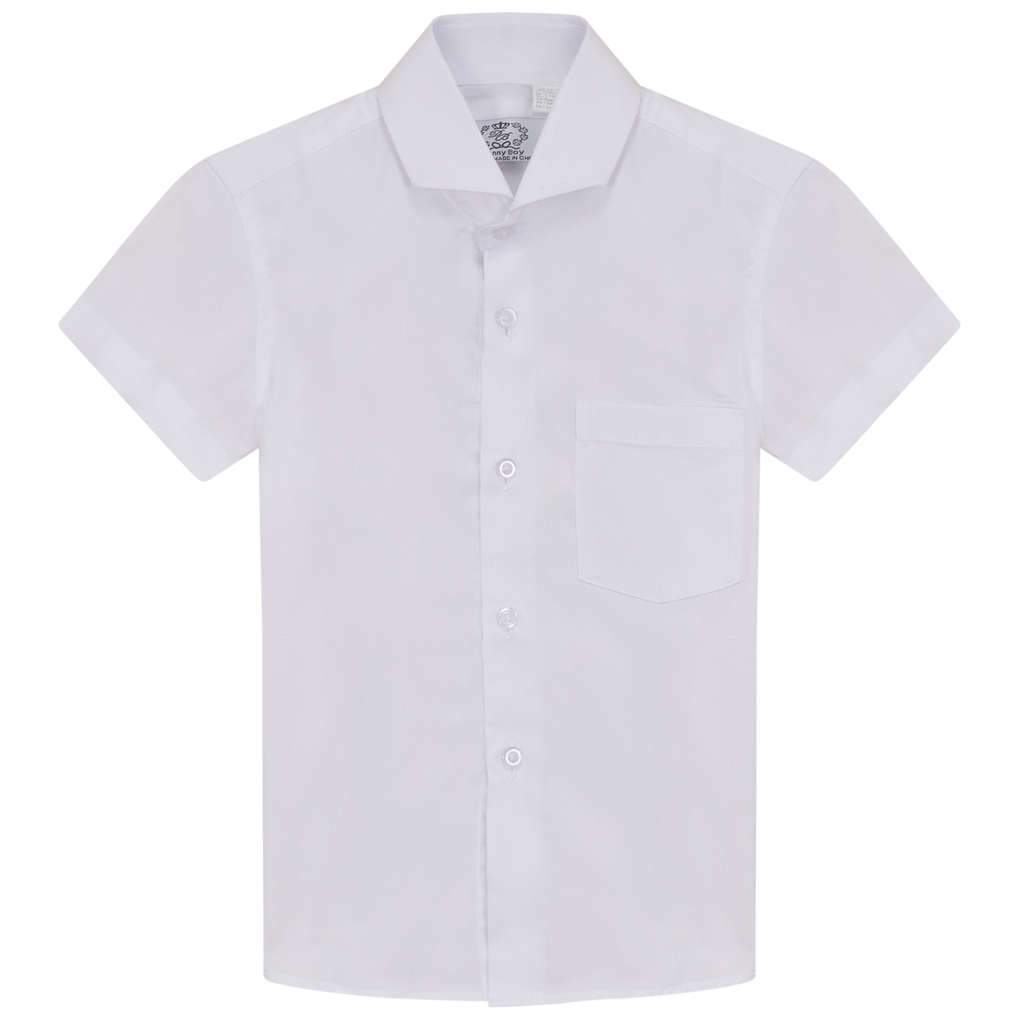 Slim Fit Short Sleeves Shirt White - 8701