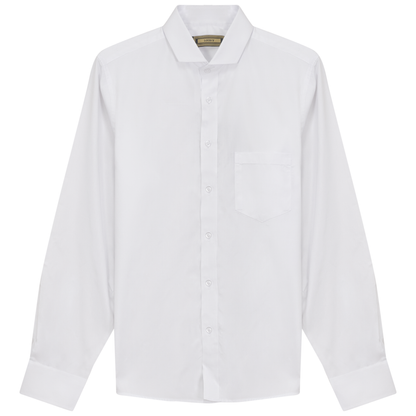 Long Sleeve Shirt With Collar White - 8701