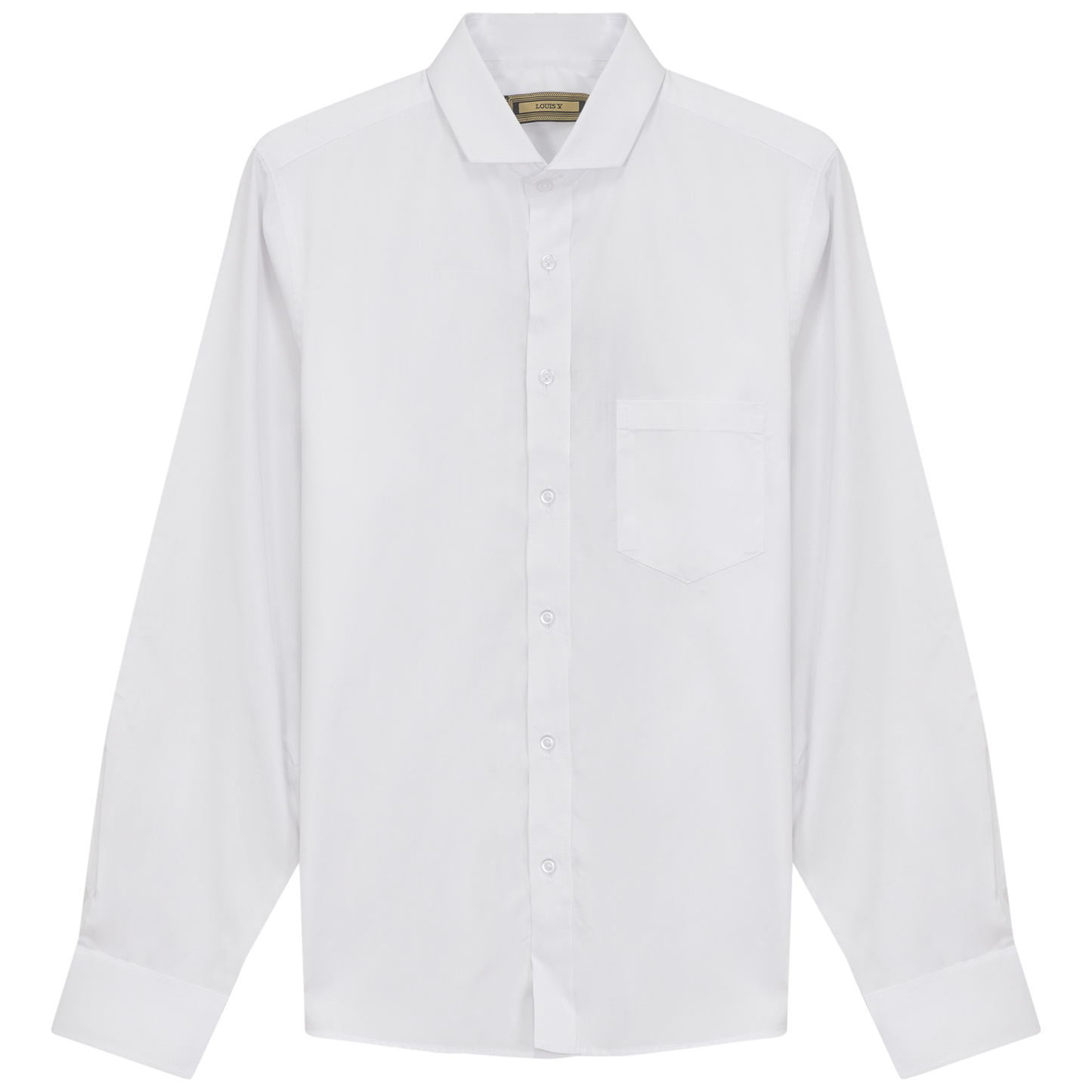 Long Sleeve Shirt With Collar White - 8701