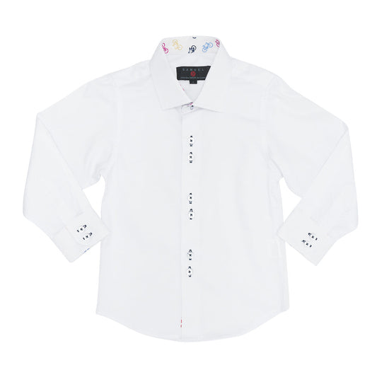 Long Sleeve Contrast Dress Shirt