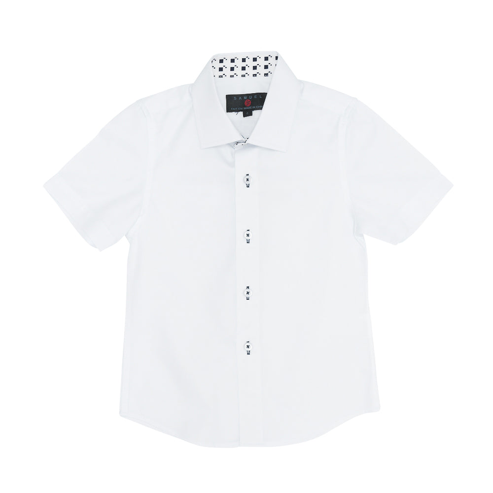 Short Sleeve Dress Shirt White