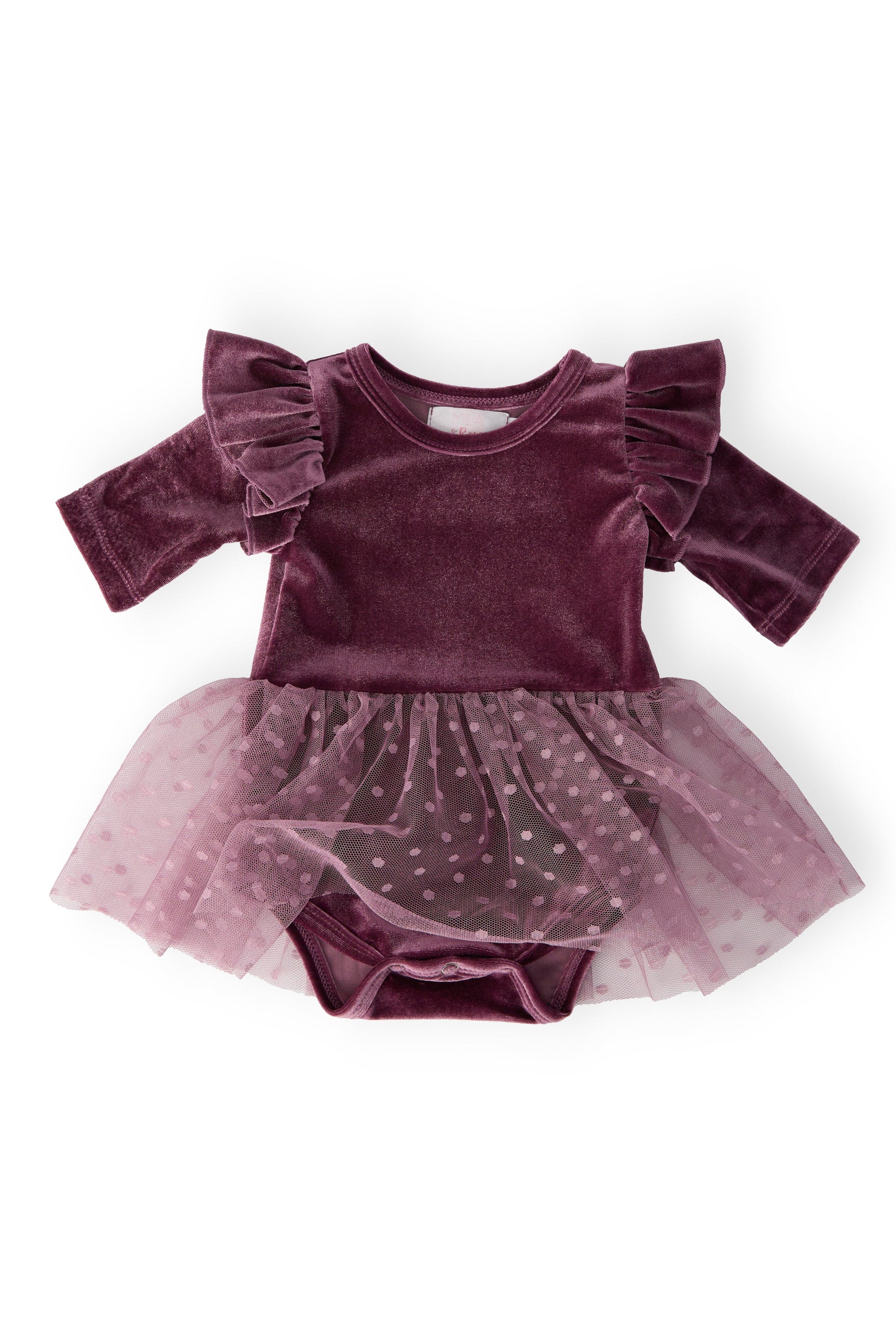 Amethyst Velvet Tutu Bodysuit