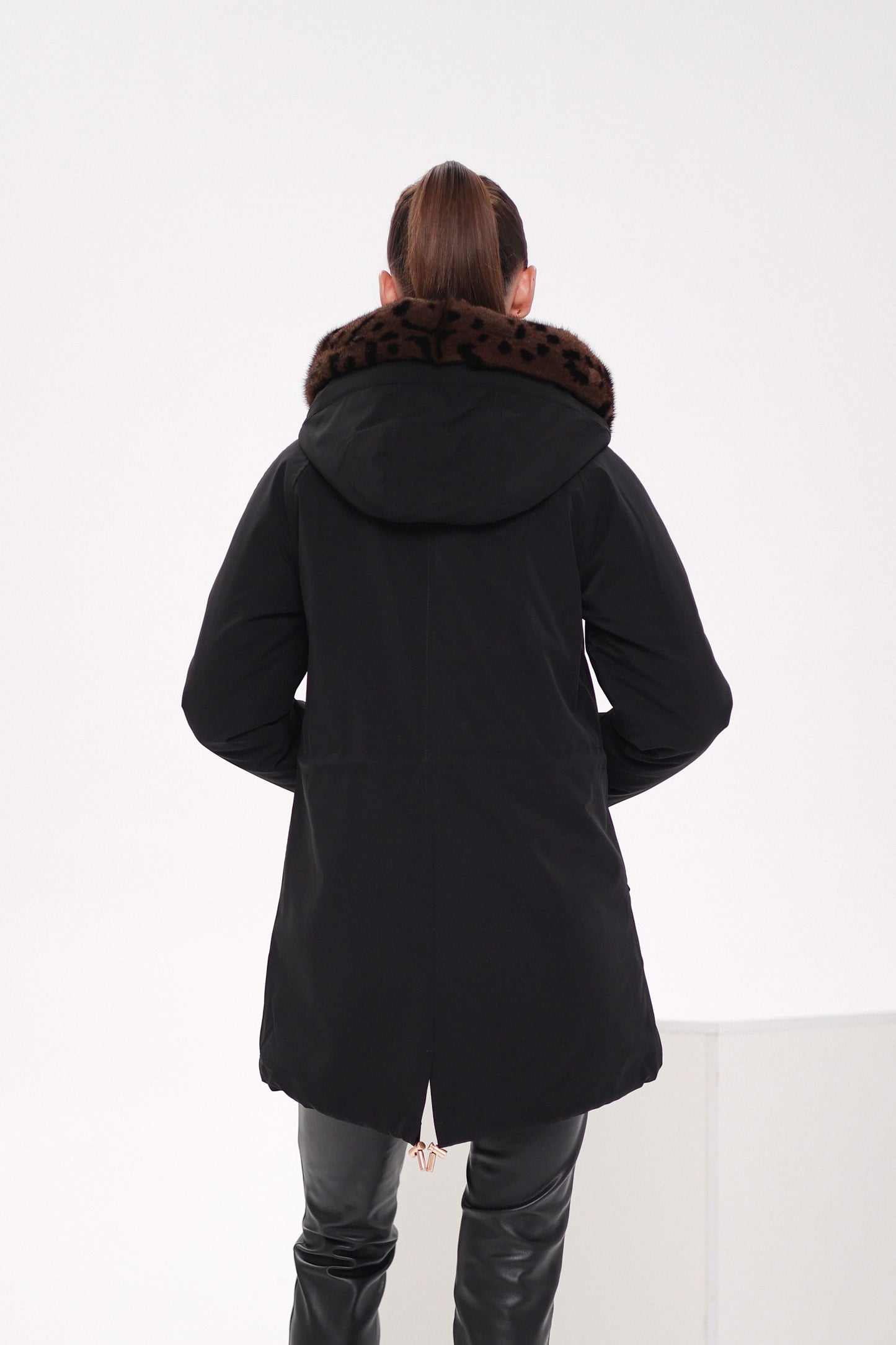 Genuine Scandinavian Mink Fur Parka with Rabbit Fur Insulation