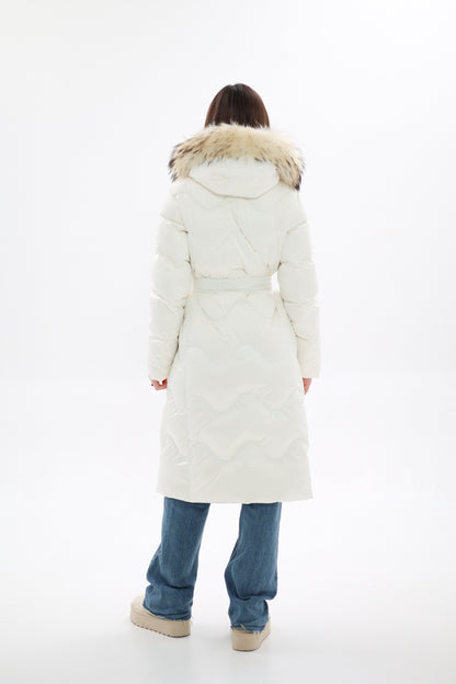Genuine Fur Trim Down Fill Coat