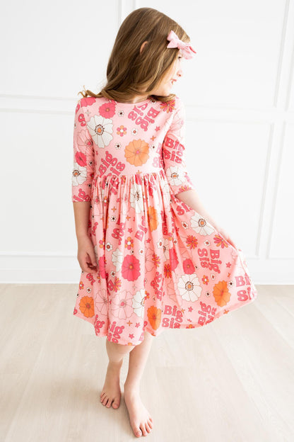 SALE Big Sis Floral Twirl Dress