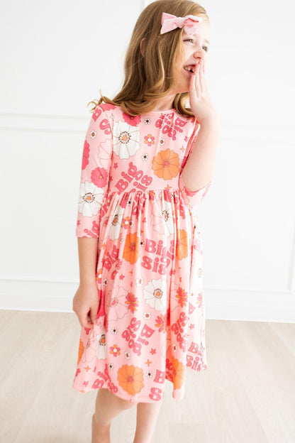 SALE Big Sis Floral Twirl Dress