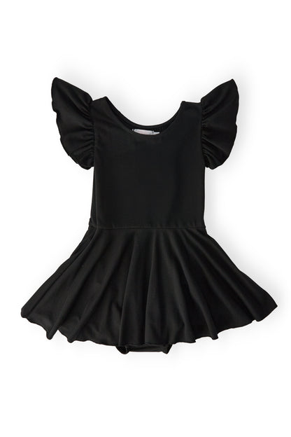 Black S/S Twirl Leotard