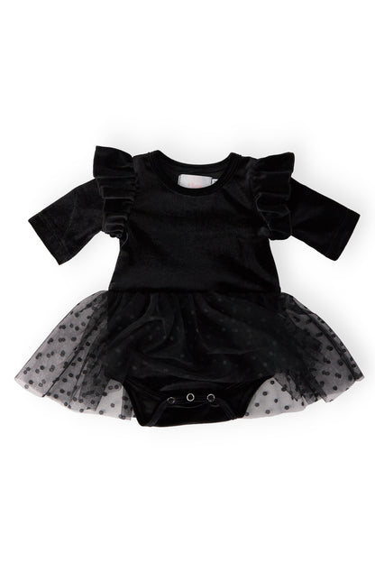 Black Velvet Tutu Bodysuit