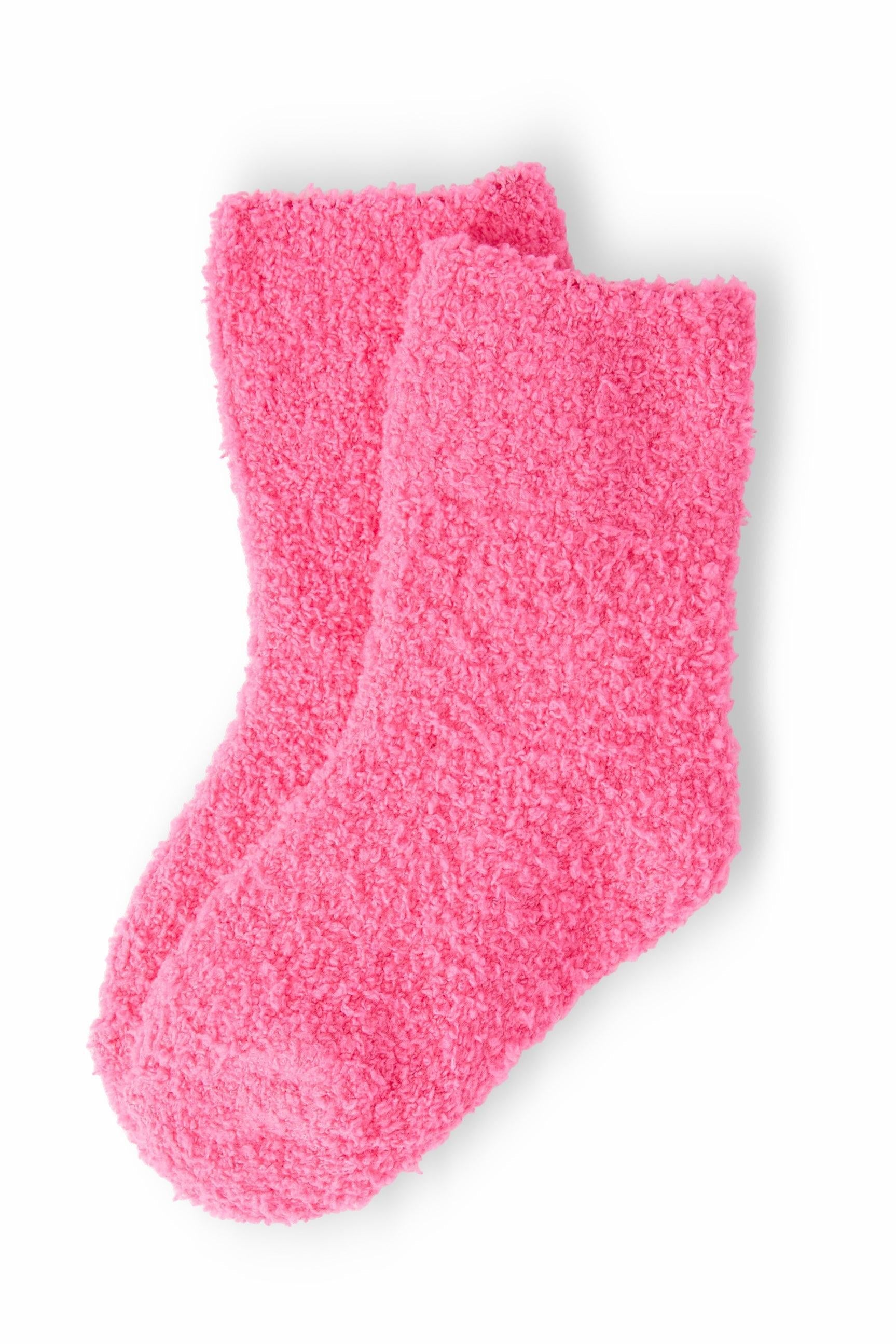 Bright Pink Cozy Socks