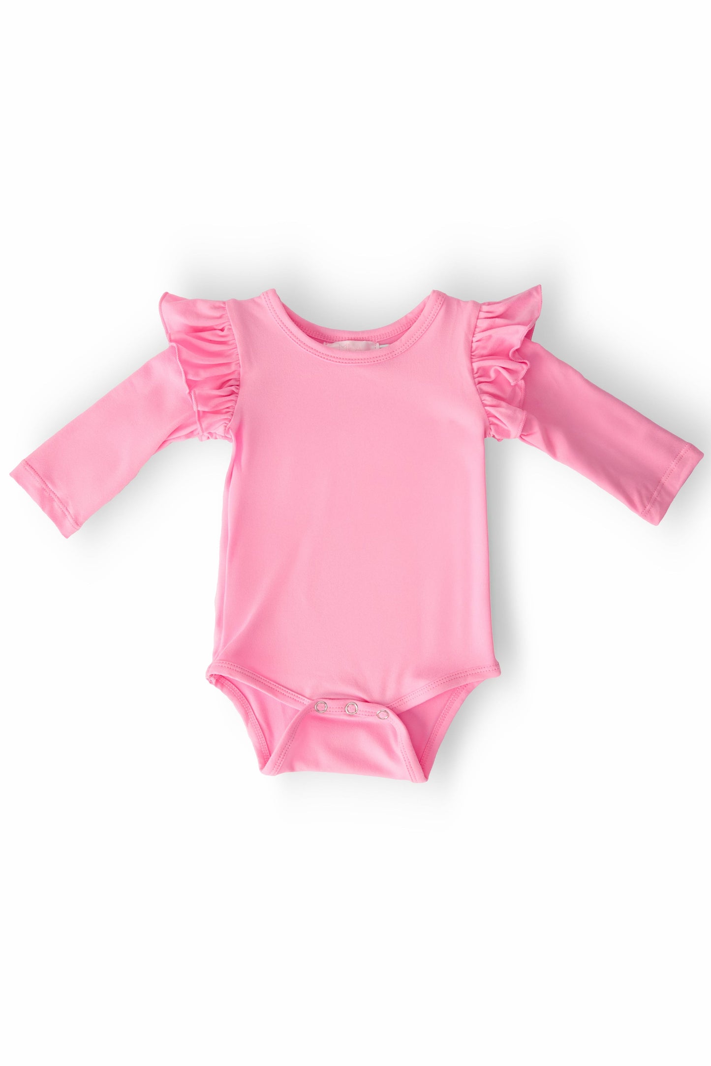Bubblegum Pink L/S Flutter Bodysuit