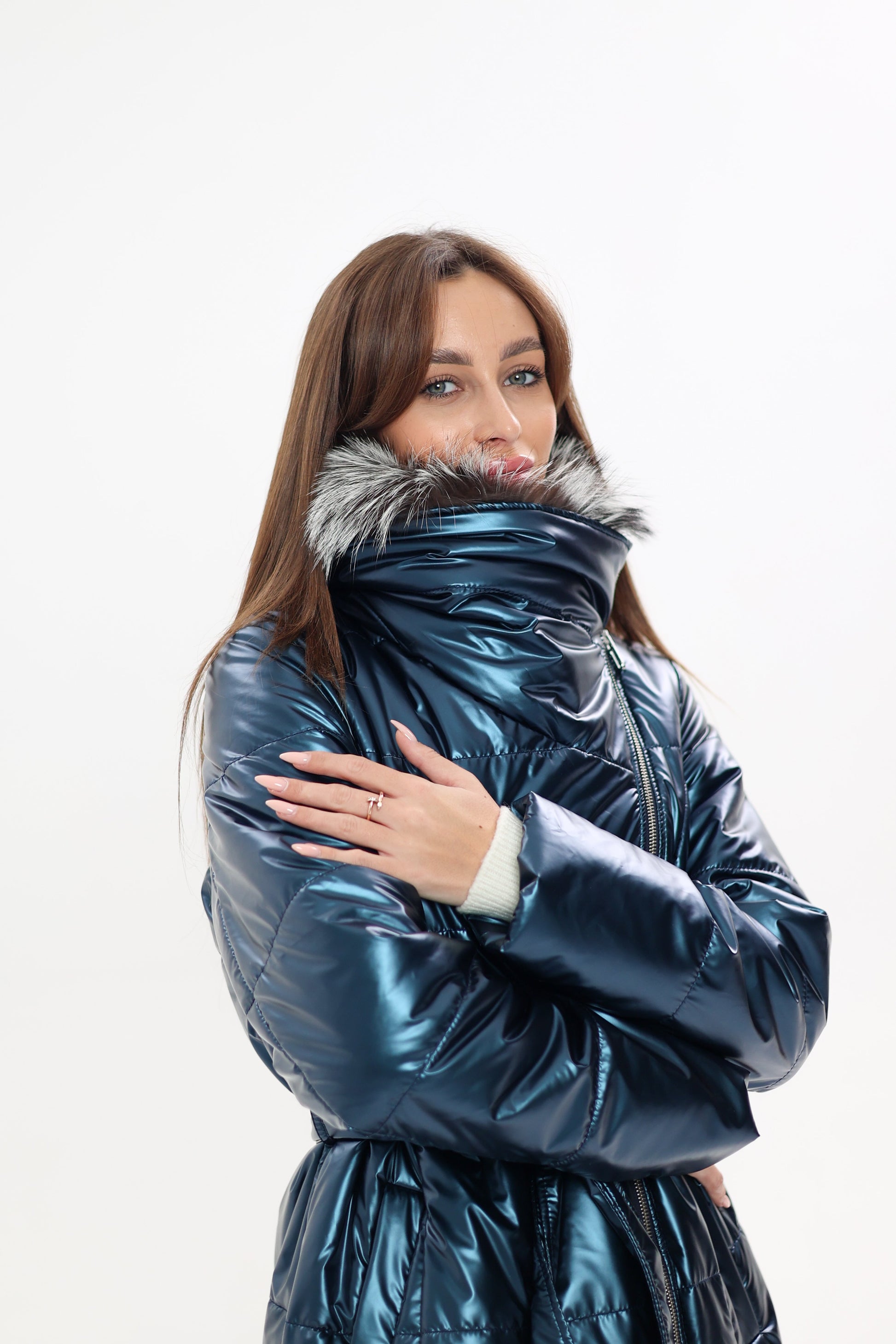 Genuine Silver Fox Fur Freudenberg Comfortemp® Coat